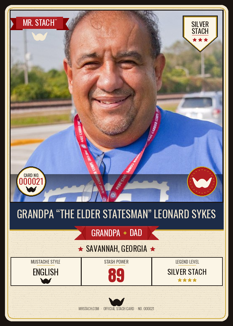Grandpa Leonard Sykes's Mr. Stach Card