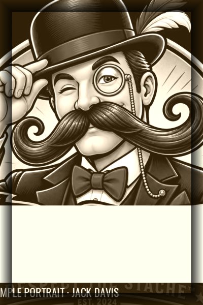 Jack Davis “The Smoke Eater” — Platinum Stach mustache (AI Legend edition)