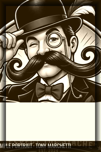 Tony Marchetti “Sergeant Swagger” — Silver Stach mustache (AI Legend edition)