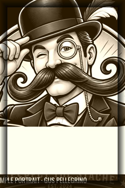 Gus Pellegrino “The Torque Stach” — Silver Stach mustache (AI Legend edition)