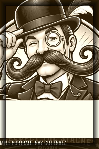 Ray Gutierrez “Gunny Stach” — Silver Stach mustache (AI Legend edition)