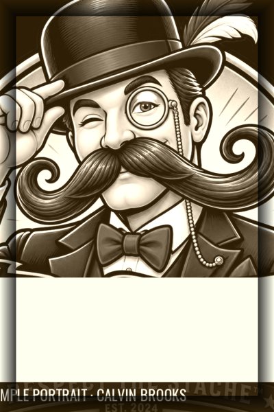 Calvin Brooks “Chief Curl” — Gold Stach mustache (AI Legend edition)